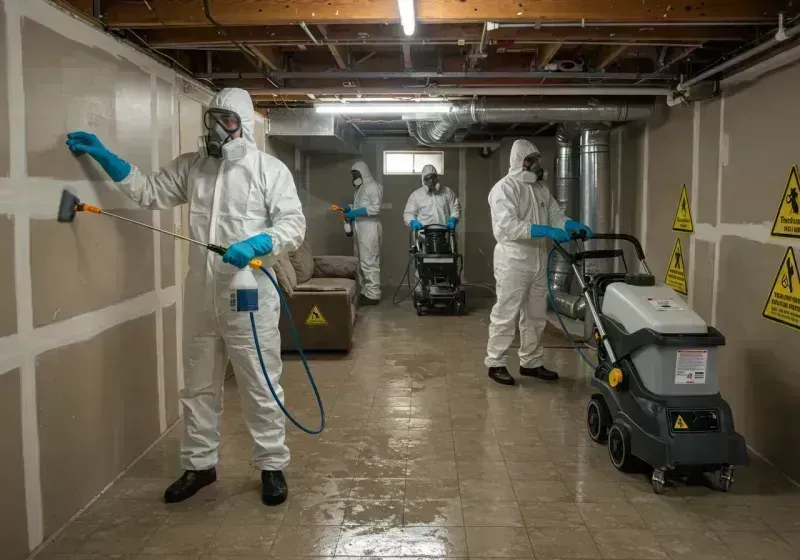 Basement Moisture Removal and Structural Drying process in Concordia, KS